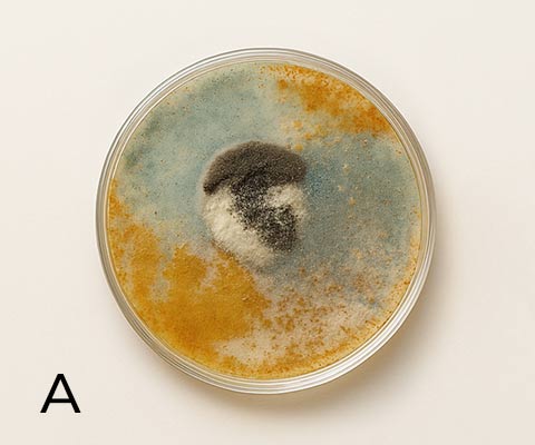 Campione non trattato con presenza di batteri e contaminazione microbica